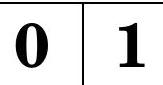 Two cube faces side by side, one showing the digit 0 and the other showing the digit 1, representing the day 01.