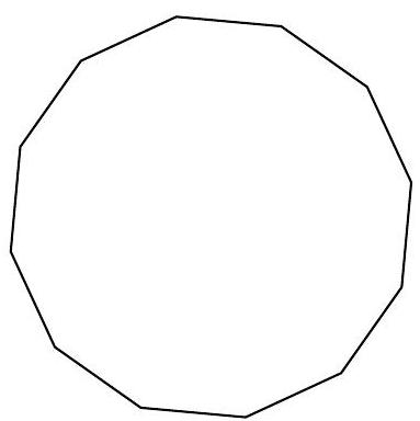 A regular dodecagon with no labels or additional markings.