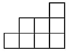 A polyomino piece made of eight squares forming a staircase pattern.