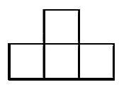 A polyomino piece made of four squares arranged in a T-shape.