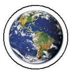 An image of the Earth with a black circle drawn around it, representing a wire placed around the equator.