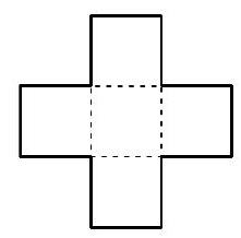 An outline of an X-pentomino, consisting of five connected squares in a cross shape, with the center square and four arms extending up, down, left, and right.